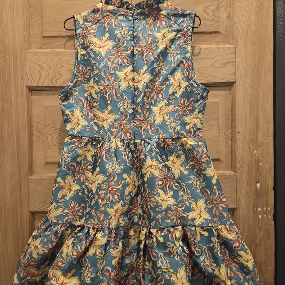 Fate Blue and Yellow Floral Mini Dress - Picture 8 of 8